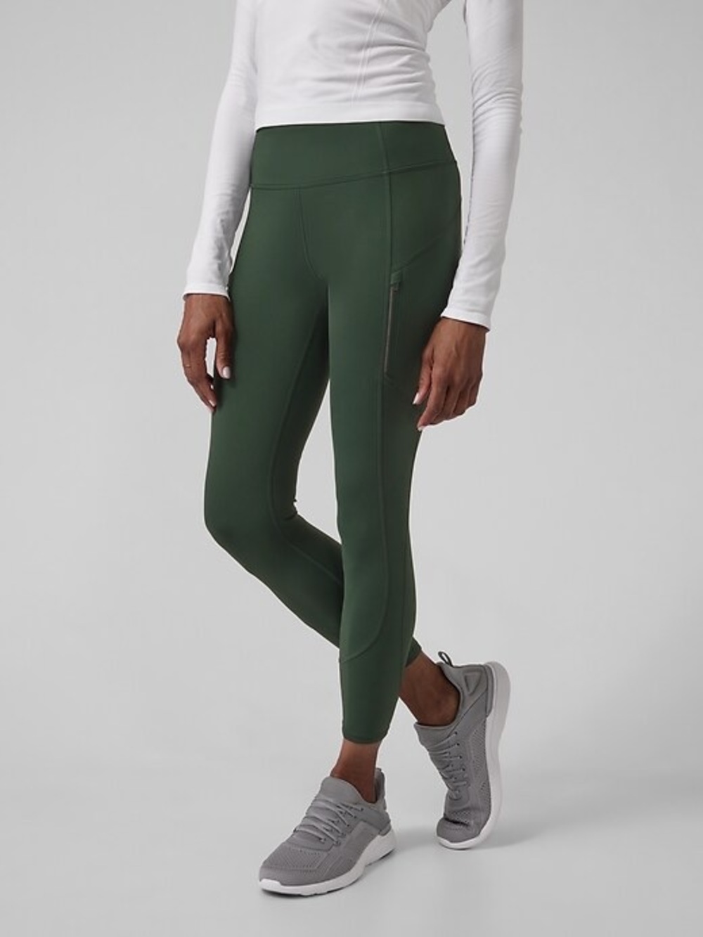 NWT Athleta Rainier 7/8 Tights, Seaweed Snack, leggings, green, winter running